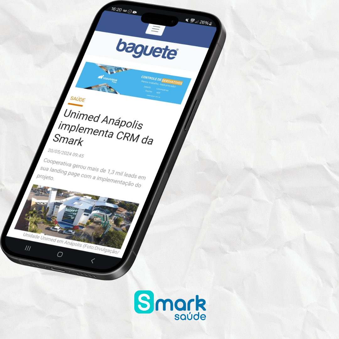 Capa de notícia no Jornal Baguete - Unimed Anápolis implementa CRM da Smark