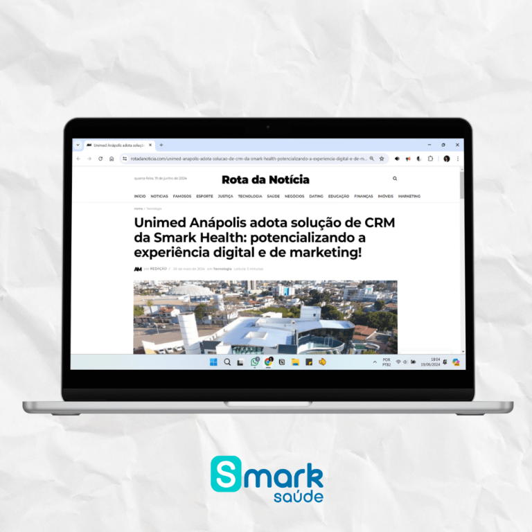 Capa do Jornal Rota da Notícia - Unimed Anápolis adota solução de CRM da Smark Health: potencializando a experiência digital e de marketing!